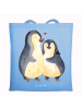 Mr. & Mrs. Panda Umhängetasche Pinguin umarmen ohne Spruch in Sky Blue