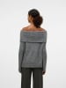 Vero Moda Strickpullover in Medium Grey Melange