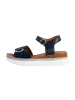 Divine Factory Flache Sandale aus TDF-Leder Alénoa Blau
