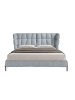 Angel Cerdá Bett 7211 in Hellblaues Grau / Dunkler Stahl – (B)239 x (H)234 x (T)109 cm