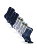 DANISH ENDURANCE Socken Aero Cycling Crew in navy white stripes navy stripes