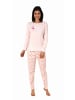 NORMANN Schlafanzug lang Flamingo Pyjamahose allover - 71392 in rosa