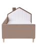 Beliani Einzelbett KERVAN in Braun/Weiß - (W) 96 x (H) 90 x (L) 211 cm