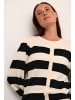 Kaffe Strickjacke KAlizza Regular fit in Black/Turtledove Bold Stripe