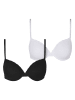 Urban Classics Padded Bras in black+white