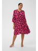 KAFFE curve Kleid KCisma A-shape in Carbernet/Pink Flowers