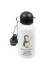 Mr. & Mrs. Panda Kindertrinkflasche Pinguin Angler mit Spruch in Weiß