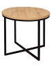 58 aufm Kessel COUCHTISCH Rund Elesa 4 60x51x60 Holzwerkstoff Schwarz/Asteiche