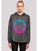 F4NT4STIC Oversized Hoodie Alien Kopf in charcoal