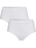 Con-ta Baumwolle, Feinripp Taillenslip 2er-Pack in weiß