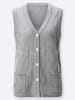 WITT WEIDEN Strickweste in steingrau-meliert