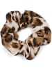 styleBREAKER Scrunchie Haargummi in Beige-Braun