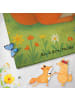 Mr. & Mrs. Panda Badehandtuch Eichhörnchen Blume Design mit Spruch in Gelb Pastell