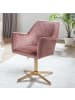 FineBuy Bürostuhl in Rosa / Samt / 97x55x55