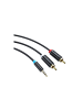Vention Audiokabel 3,5 mm auf 2x Cinch 1,5 Meter in Schwarz