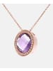 Diamant L'éternel Halskette mit Anhänger aus 375 Roségold mit Diamant mit Amethyst