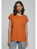 Urban Classics Urban Classics Damen Ladies Extended Shoulder Tee in rust orange