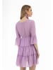 faina Damen Minikleid Mit Rüschen in Flieder