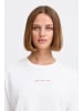 ICHI T-Shirt kurzarm IXBEXI Baggy fit in Cloud Dancer w/ racing red