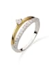 Elli Ring 925 Sterling Silber Ring Set in Zweifarbig