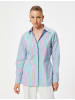 KOTON Shirt in Blau Gestreift
