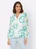 Heine Druckbluse in hellblau-ecru-bedruckt