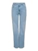 ONLY Wide Fit Jeans mit hoher Taille und Gürtelschlaufen in Light Blue Denim