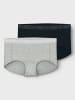 name it Slip 2er-Pack in black/grey melange