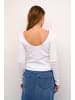 Kaffe Langarm-Shirt KAcarna Slim fit in Optical White