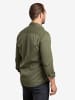 Checker Hemd Dynasty Denim in Green, Mid Blue