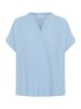 Kaffe Kurzarm-Bluse KAmilia Loose fit in Soft Chambray