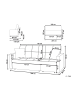 Beliani Schlafsofa GLOMMA in Grün/Schwarz - (W) 204 x (H) 93 x (L) 88 cm