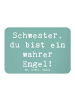 Mr. & Mrs. Panda zettelhalter Spruch Schwester Engel mit Spruch in Meeresbrise