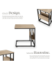 tectake Beistelltisch Wigan 55 x 36,5 x 60 cm, Industrial Holz hell, Eiche Sonoma