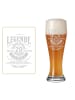 LUXENTU Weizenbierglas mit Gravur Legende seit 20 Jahren 0,5 l in transparent
