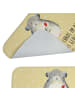 Mr. & Mrs. Panda Badteppich Chinchilla Blume mit Spruch in Gelb Pastell