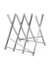 relaxdays Sägebock in Silber - (B)83 x (H)82 x (T)80 cm