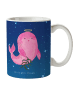 Mr. & Mrs. Panda Kaffeetasse Sternzeichen Jungfrau ohne Spruch in Sternenhimmel Blau