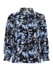 Kaffe Langarm - Hemd KAlura Regular fit in Black/Blue Graphic Strokes