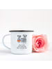 Mr. & Mrs. Panda XL Emaille Tasse Koala Familie mit Spruch in Weiß