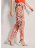 MADELEINE Farbige Schlupfhose mit grafischem Print in blutorange / multicolor