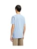 Moncler Cotton T Shirt Hellblau mit Logopatch