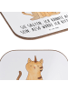 Mr. & Mrs. Panda Untersetzer Einhorn Katze mit Spruch in Weiß