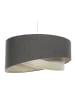 Licht-Erlebnisse Pendelleuchte Ø 40 x (T)90 cm in Weiß Grau Creme