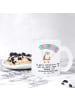 Mr. & Mrs. Panda Teetasse Pinguin Fallschirm springen mit Spruch in Transparent