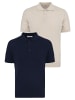 Felix Hardy Polo Shirt Kurzarm in Beige-Navy