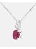 Diamant L'éternel Halskette mit Anhänger aus 375 Weißgold mit Diamant mit Rubin
