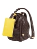 DuDu Filicudi Beuteltasche Leder 14 cm in coffee brown