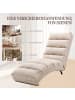 ABRIHOME Entspannungsliege in Beige mit Vibration und Seitentaschen für Wohnzimmer