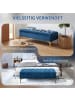 HOMCOM Sitzbank in Blau & Gold 118L x 45B x 42H cm